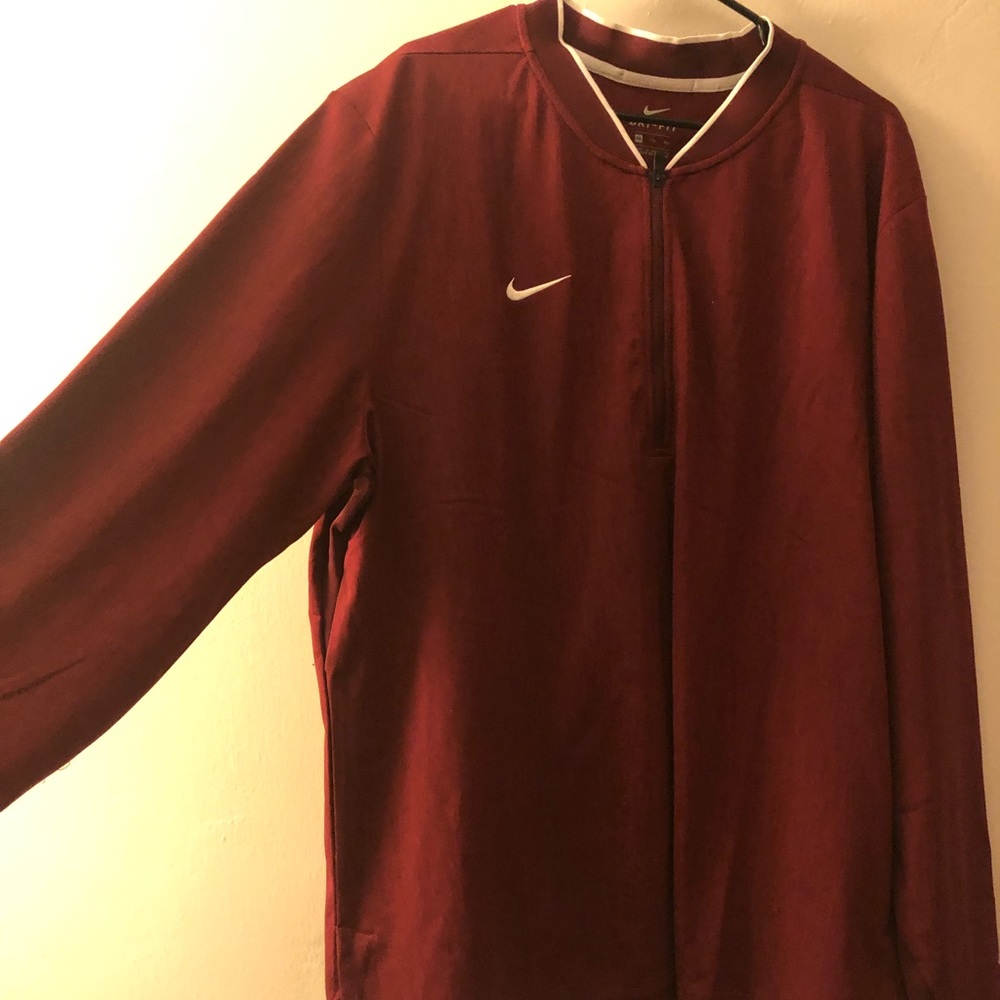 Nike dri-fit maroon zip up jacket size XXL
